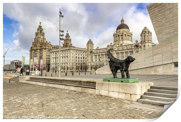 Liverpool Waterfront Print by Philip Brookes