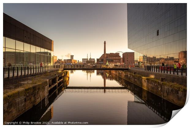 Canning Dock, Liverpool Print by Philip Brookes
