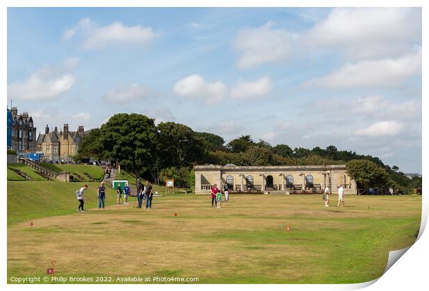 Holbeck Putting Green, Scarborough Print by Philip Brookes