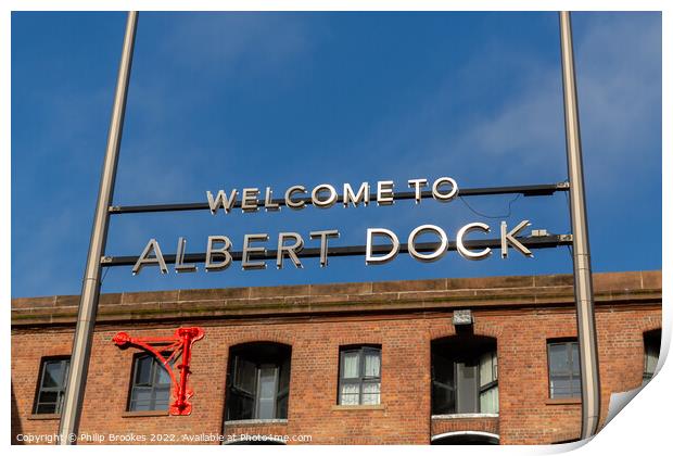 Albert Dock, Liverpool Print by Philip Brookes