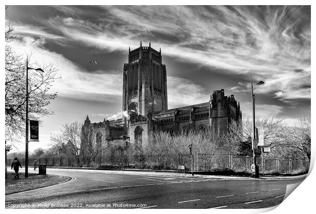 Liverpool Anglican Cathedral Print by Philip Brookes