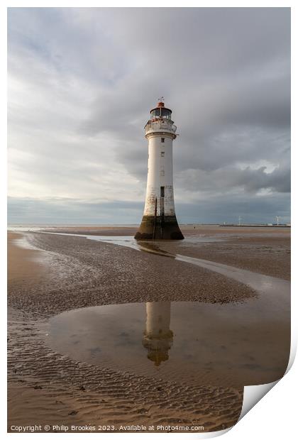 New Brighton Lighthouse Print by Philip Brookes