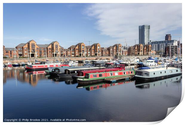 Coburg Dock, Liverpool Print by Philip Brookes