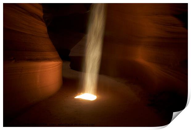 Antelope Canyon with Light Ray Print by Dietmar Rauscher