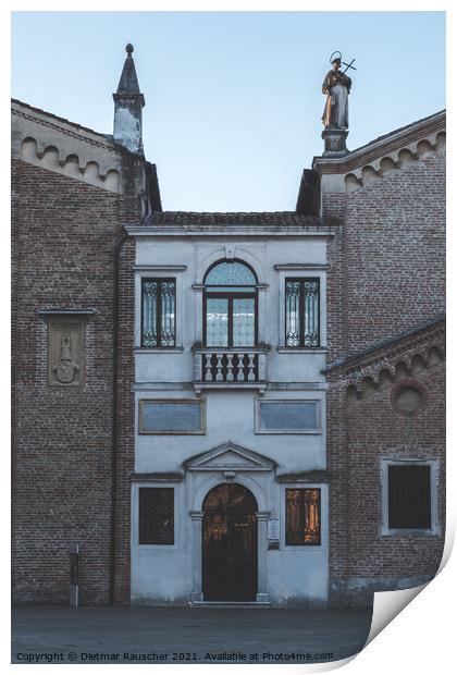 Scuola del Santo, Facade of the Headquarter of the Archconfrater Print by Dietmar Rauscher