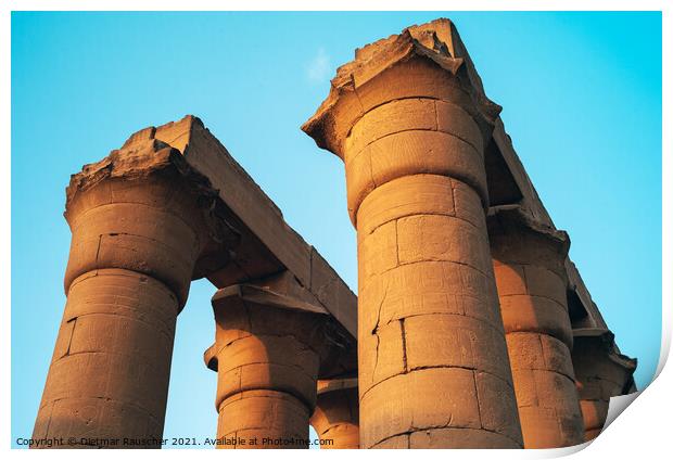 Great Processional Colonnade of Amenhotep III, Luxor Temple, Egy Print by Dietmar Rauscher