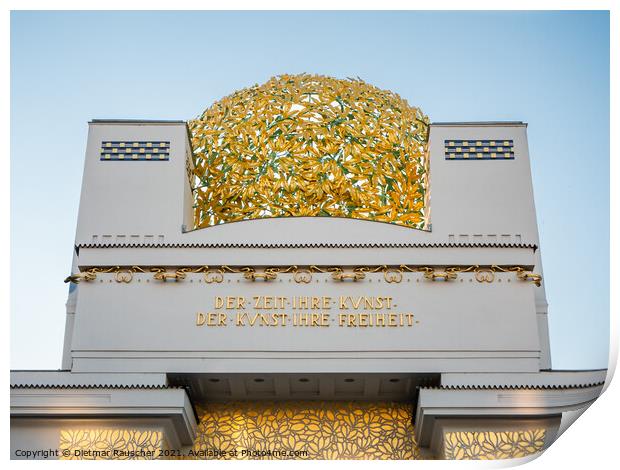 Secession Building Dome in Vienna, Austria Print by Dietmar Rauscher