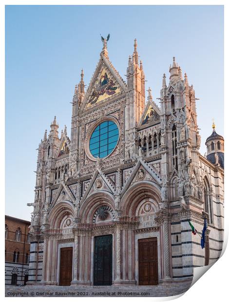 Siena Cathedral West Facade Exterior Print by Dietmar Rauscher