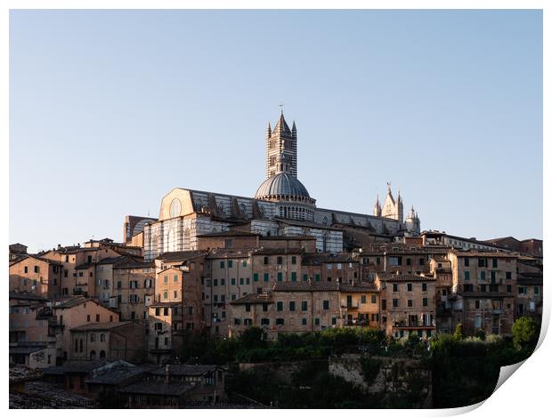 Siena Cathedral Cityscape in Tuscany Print by Dietmar Rauscher