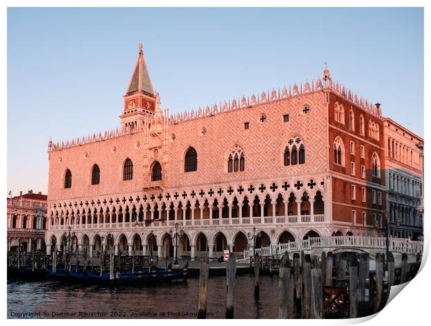 Doge's Palace in Venice, Italy Print by Dietmar Rauscher