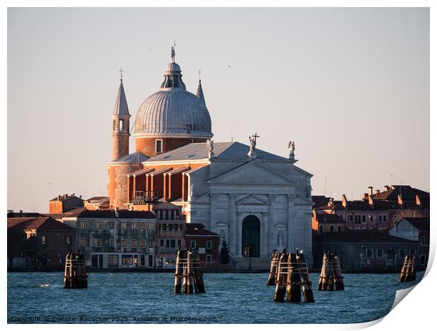 Redentore Church in Venice in the Morning Print by Dietmar Rauscher