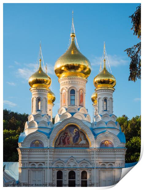 Saint Peter and Paul Cathedral, Orthodox Church in Karlovy Vary Print by Dietmar Rauscher