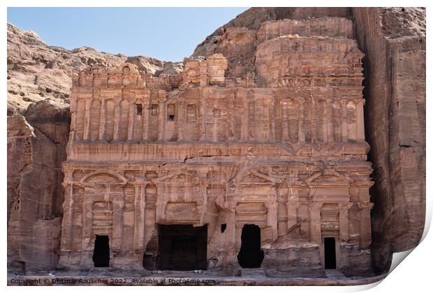 Palace Tomb in Petra, Jordan Print by Dietmar Rauscher