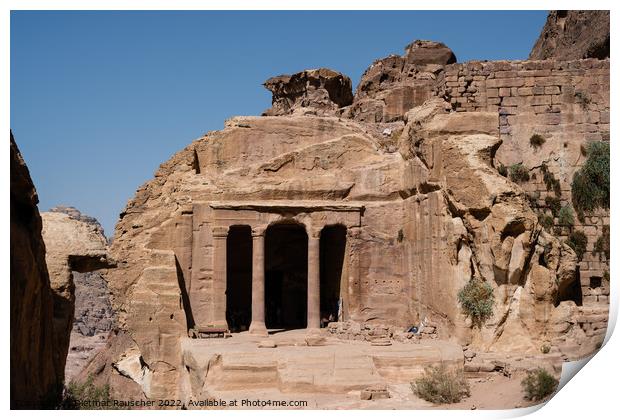 Garden Tomb in Petra, Jordan Print by Dietmar Rauscher