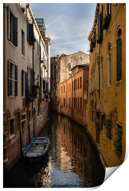 Small Canal in Venice, Italy Print by Dietmar Rauscher