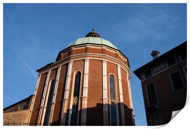 Vicenza Cathedral Apse with Cupola by Andrea Palla Print by Dietmar Rauscher