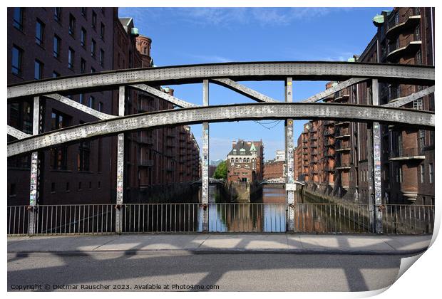 Wasserschloss in the Speicherstadt of Hamburg Print by Dietmar Rauscher