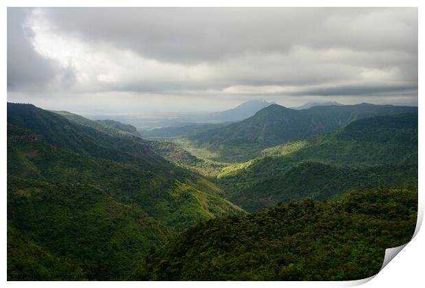 Black River Gorge Viewpoint in Mauritius Print by Dietmar Rauscher
