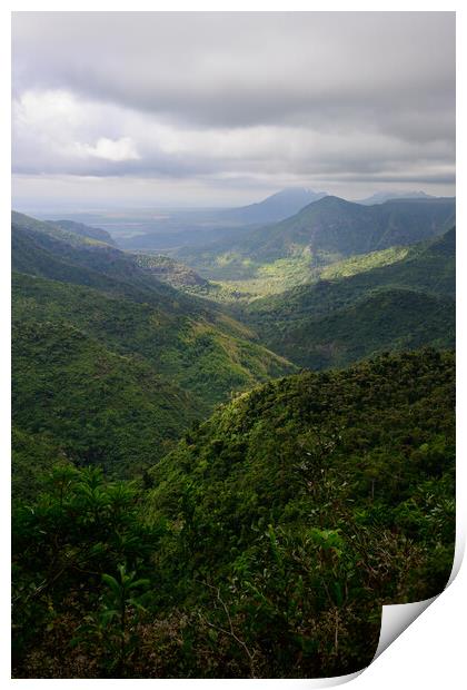 Black River Gorge Viewpoint in Mauritius Print by Dietmar Rauscher