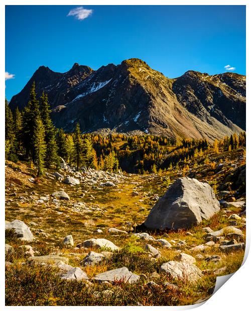 Mountain in Fall Print by Shawna and Damien Richard