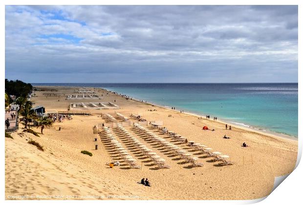 Breathtaking Playa del Matorral, Fuerteventura Print by Paulina Sator