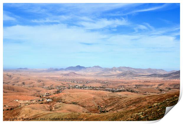 Volcanic landscape of Fuerteventura  Print by Paulina Sator