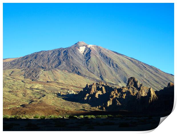 El Teide volcano. National Park of Tenerife Print by Paulina Sator