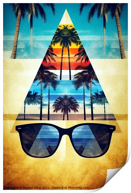 Tropical summer vibes Print by Paulina Sator