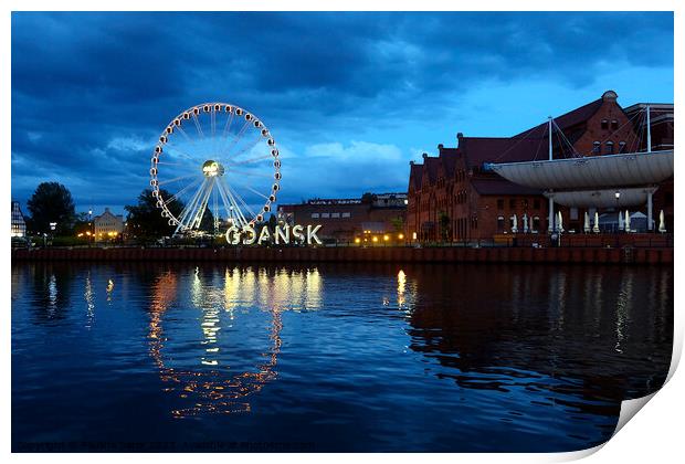 Gdansk reflections, Poland Print by Paulina Sator