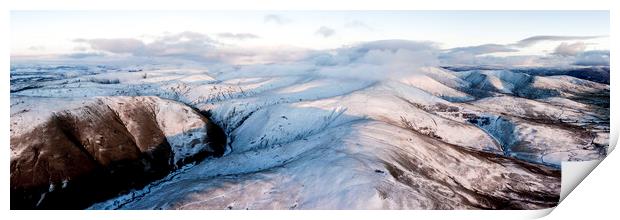 Howgill Fells in winter yorkshire dales Print by Sonny Ryse