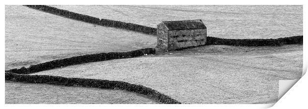 Gunnerside barn Yorkshire dales Print by Sonny Ryse