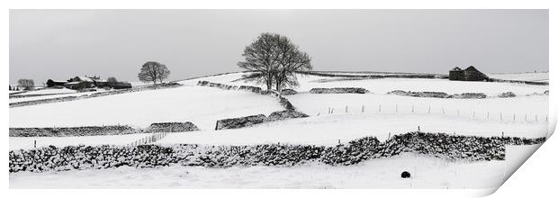 Yorkshire Dales in the Snow Print by Sonny Ryse