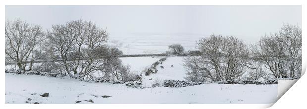Yorkshire Dales in winter Print by Sonny Ryse