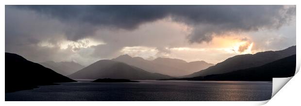 Loch Quoich Sunset Scotland Print by Sonny Ryse