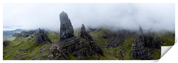 Old Man of Storr in the mist Isle of Skye Scotland 2 Print by Sonny Ryse