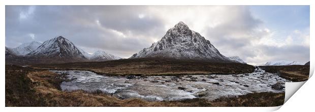 River Coupal Glencoe valley Buachaille Etive Mòr Stob Dearg mo Print by Sonny Ryse