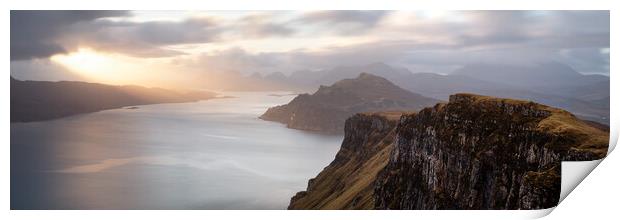 Sithean Bhealaich Chumhaing and Ben Tianavaig Trotternish Isle o Print by Sonny Ryse