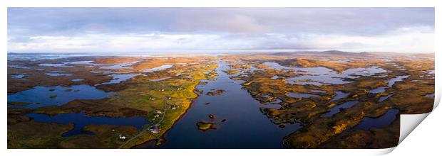 Locheport Aerial Isle of North Uist Loch Outer Hebrides Scotland 2 Print by Sonny Ryse