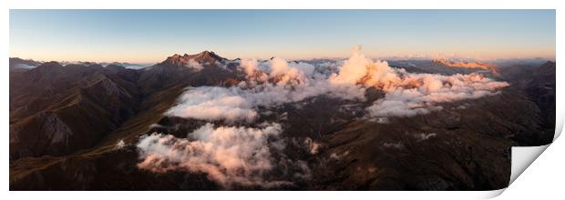 Ecrins National Park Cloud inversion Print by Sonny Ryse
