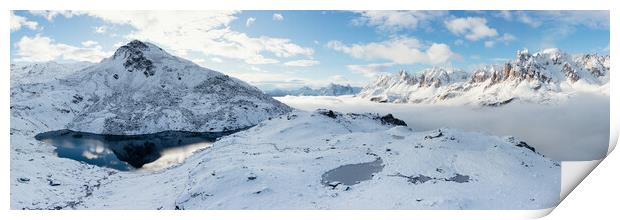 Vallée de la Clarée in winter snow Massif des Cerces Alps France Print by Sonny Ryse