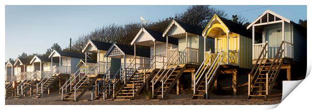 Wells Next the Sea Colouful Beach huts england Print by Sonny Ryse