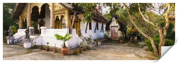 Wat Choum Khong Sourin Tharame Luang Prabang Temple Print by Sonny Ryse