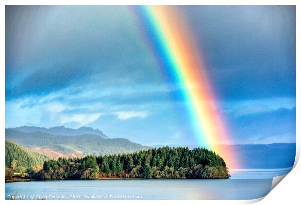 Rainbows End. Loch Awe, Scotland Print by Wall Art by Craig Cusins