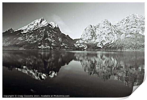 Mountain Lake Reflection Print by Wall Art by Craig Cusins
