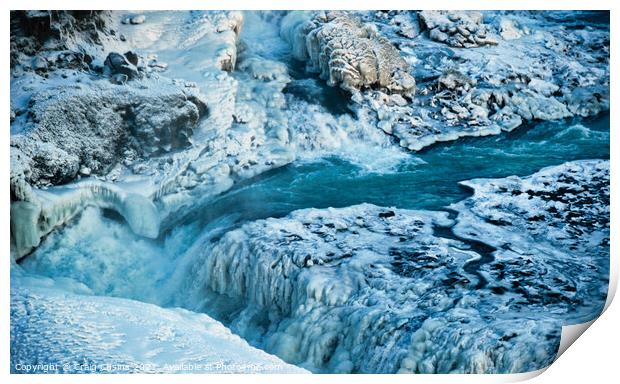 Frozen Waterfall Print by Wall Art by Craig Cusins