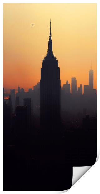 Hazy evening overlooking the Empire State Building Print by Dan Beegan