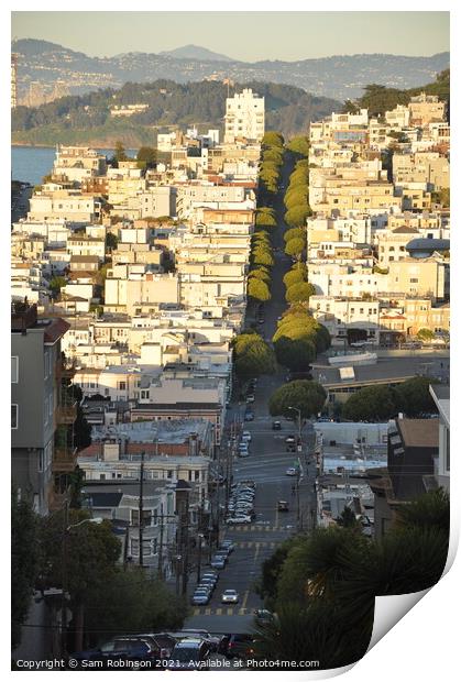 Sunlit San Francisco Print by Sam Robinson