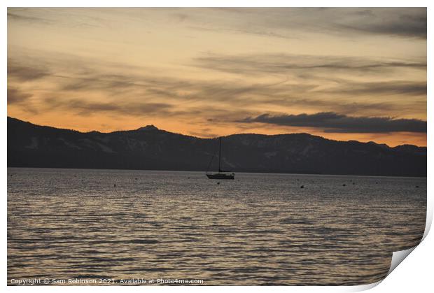 Sunset on Lake Tahoe Print by Sam Robinson