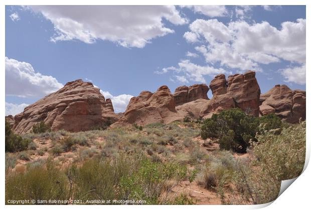 Rock Formation, Arches National Park Print by Sam Robinson