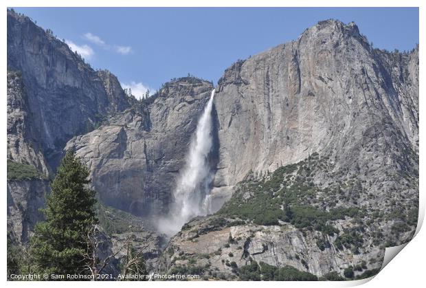 Upper Yosemite Falls  Print by Sam Robinson